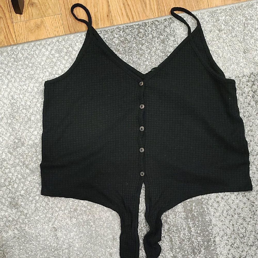 Wild Fable Black Textured Top